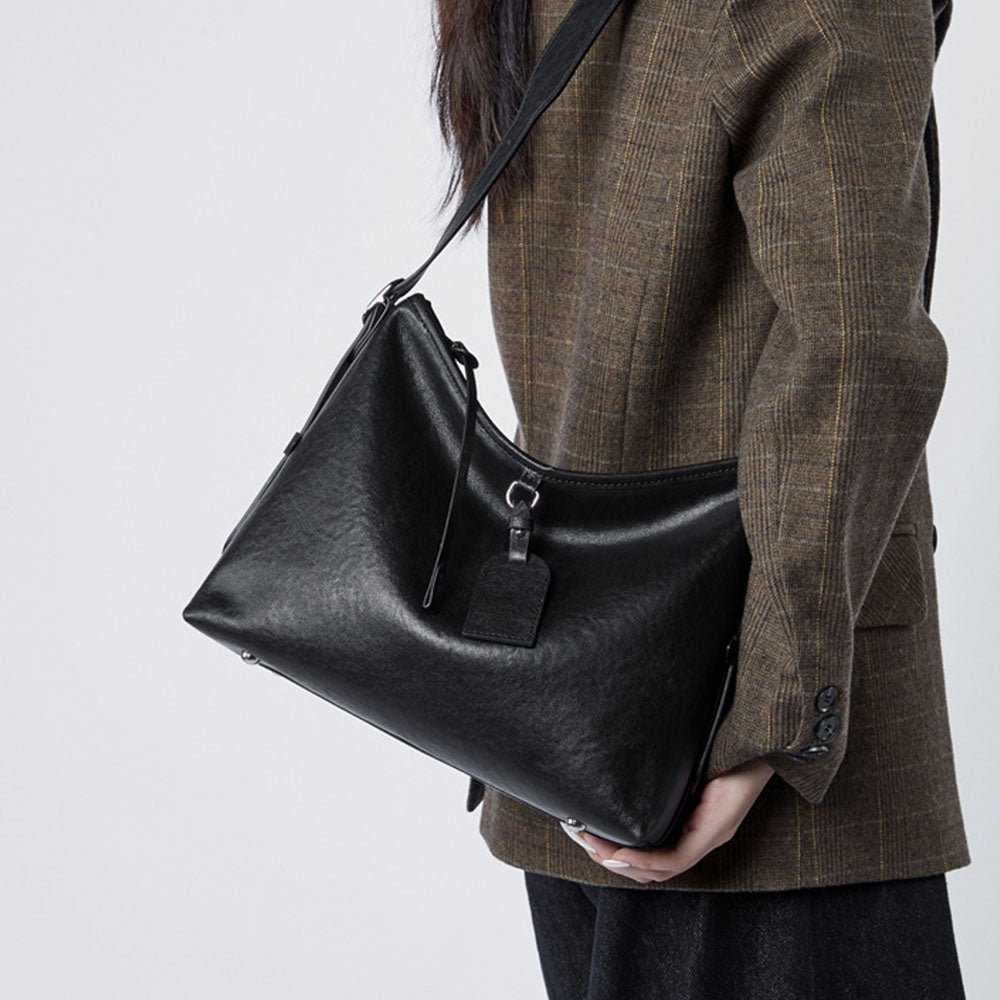Women Brown Large Tote Bags Simple Crossbody Bags | PRUSES - PRUSES