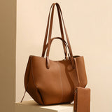 Women Leather Dumpling Shape Tote Bags Shouder Handbags | PRUSES - PRUSES