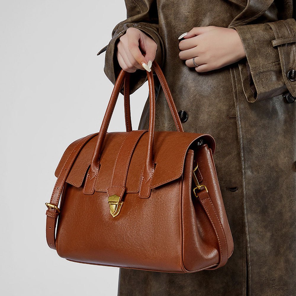 Women Leather Large Tote Bags Work Bag | PRUSES - PRUSES