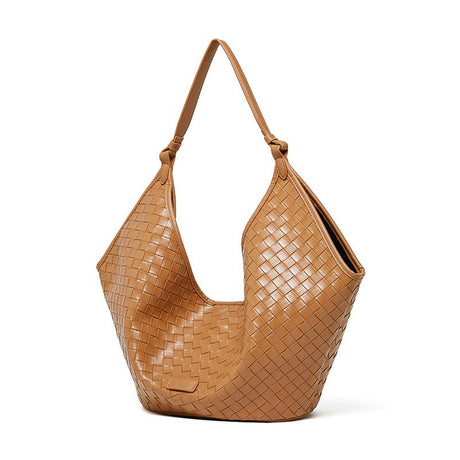 Women Leather Woven Shoulder Bags Large Tote Bag | PRUSES - PRUSES