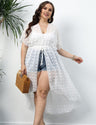 Women Plus Size 3D Polka Dot Chiffon Cover Up | PRUSES - PRUSES