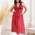 Women Plus Size Backless Polka Dot Mesh See - through Babydoll - PRUSES