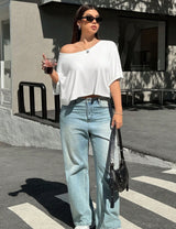 Women Plus Size Batwing Sleeve Short T-Shirt | PRUSES - PRUSES