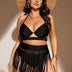 Women Plus Size Bikini Set with Fringed Edges | PRUSES - PRUSES