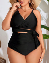 Women Plus Size Black High Stretch One - Piece Swimsuit | PRUSES - PRUSES
