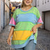 Women Plus Size Block Exposed Seam Patchwork T Shirt | PRUSES - PRUSES