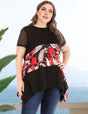 Women Plus Size Bold Spliced Top | PRUSES - PRUSES