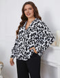 Women Plus Size Casual Leopard Print Cut Long Blouse | PRUSES - PRUSES