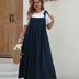 Women Plus Size Casual Solid Color Pleated Long Camisole Dress | PRUSES - PRUSES