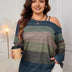 Women Plus Size Cold Shoulder Long Sleeve Casual Tops | PRUSES - PRUSES