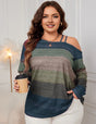 Women Plus Size Cold Shoulder Long Sleeve Casual Tops | PRUSES - PRUSES