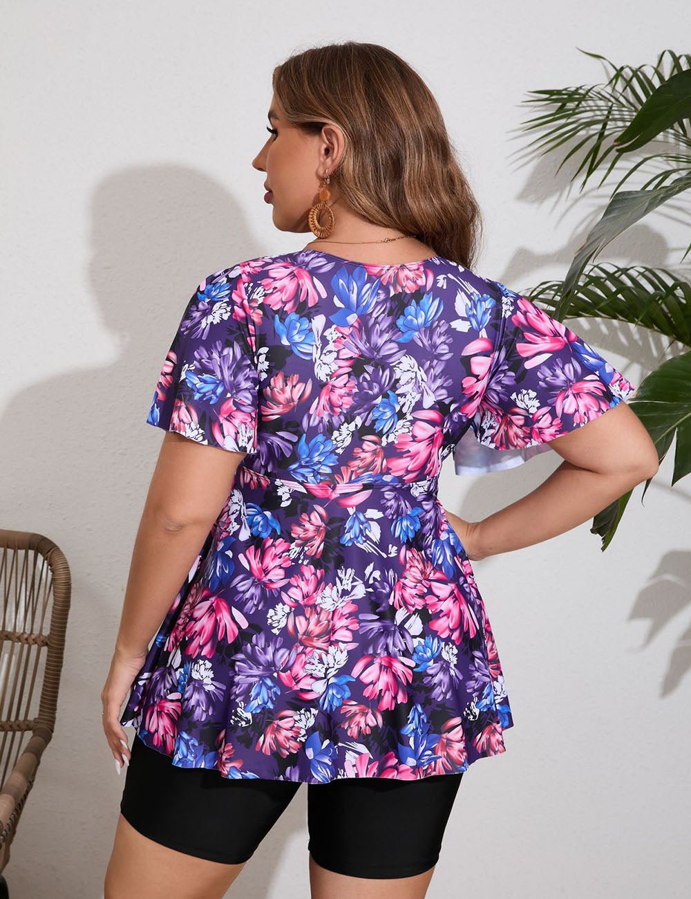 Women Plus Size Conservative Printed Tankini | PRUSES - PRUSES