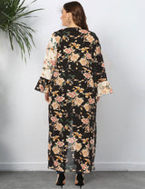 Women Plus Size Contrast Color Ruffle Sleeve Sun Protection Cardigan | PRUSES - PRUSES