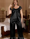 Women Plus Size Cooling Satin Lounge Set | PRUSES - PRUSES