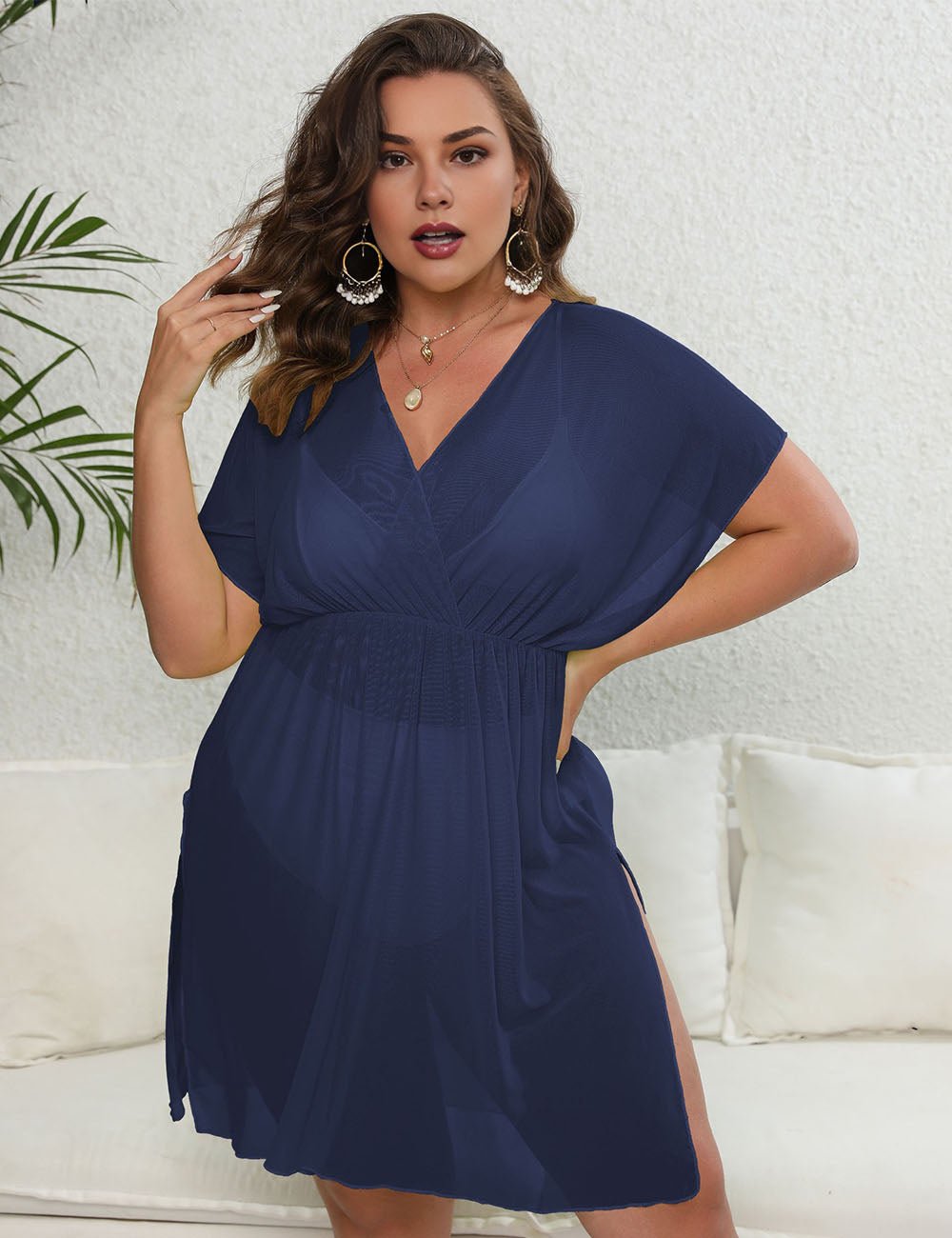 Women Plus Size Cover Up See Through Beach Dress | PRUSES - PRUSES