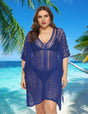 Women Plus Size Crochet Beach Dresses Cover Up - PRUSES