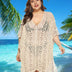 Women Plus Size Crochet Beach Dresses Cover Up - PRUSES