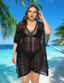 Women Plus Size Crochet Beach Dresses Cover Up - PRUSES