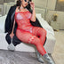 Women Plus Size Cut Out Fishnet Crotchless Bodystocking - PRUSES