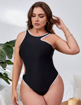 Women Plus Size Cut Out Waist One Piece Swimsuit | PRUSES - PRUSES