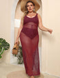 Women Plus Size Cutout Sheer Bikini Cover Up | PRUSES - PRUSES