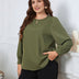 Women Plus Size Early Spring Crew Neck Long Sleeve Shirt | PRUSES - PRUSES