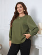 Women Plus Size Early Spring Crew Neck Long Sleeve Shirt | PRUSES - PRUSES