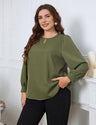 Women Plus Size Early Spring Crew Neck Long Sleeve Shirt | PRUSES - PRUSES