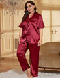 Women Plus Size Elegant Ice Silk Pajamas | PRUSES - PRUSES
