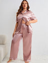Women Plus Size Elegant Ice Silk Pajamas | PRUSES - PRUSES