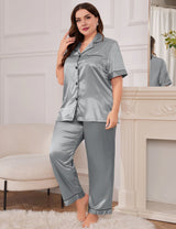 Women Plus Size Elegant Ice Silk Pajamas | PRUSES - PRUSES