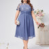 Women Plus Size Elegant Lace Chiffon Gown | PRUSES - PRUSES
