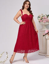 Women Plus Size Elegant Lace Slip Dress | PRUSES - PRUSES