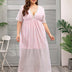 Women Plus Size Elegant Sexy Mesh Long Home Dress | PRUSES - PRUSES