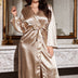 Women Plus Size Elegant Solid Color Satin Sleepwear | PRUSES - PRUSES