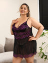 Women Plus Size Embroidered Lace Babydoll | PRUSES - PRUSES