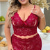 Women Plus Size Erotic Lace Cut - Out Bra Set | PRUSES - PRUSES