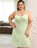 Women Plus Size Floral Appliques Semi Sheer Mesh Lingerie | PRUSES - PRUSES