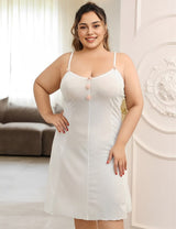 Women Plus Size Floral Appliques Semi Sheer Mesh Lingerie | PRUSES - PRUSES