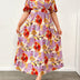 Women Plus Size Floral Print Wrap Puff Sleeve Tunic Maxi Dress | PRUSES - PRUSES
