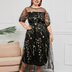Women Plus Size French Hepburn Style Lace Dress - PRUSES