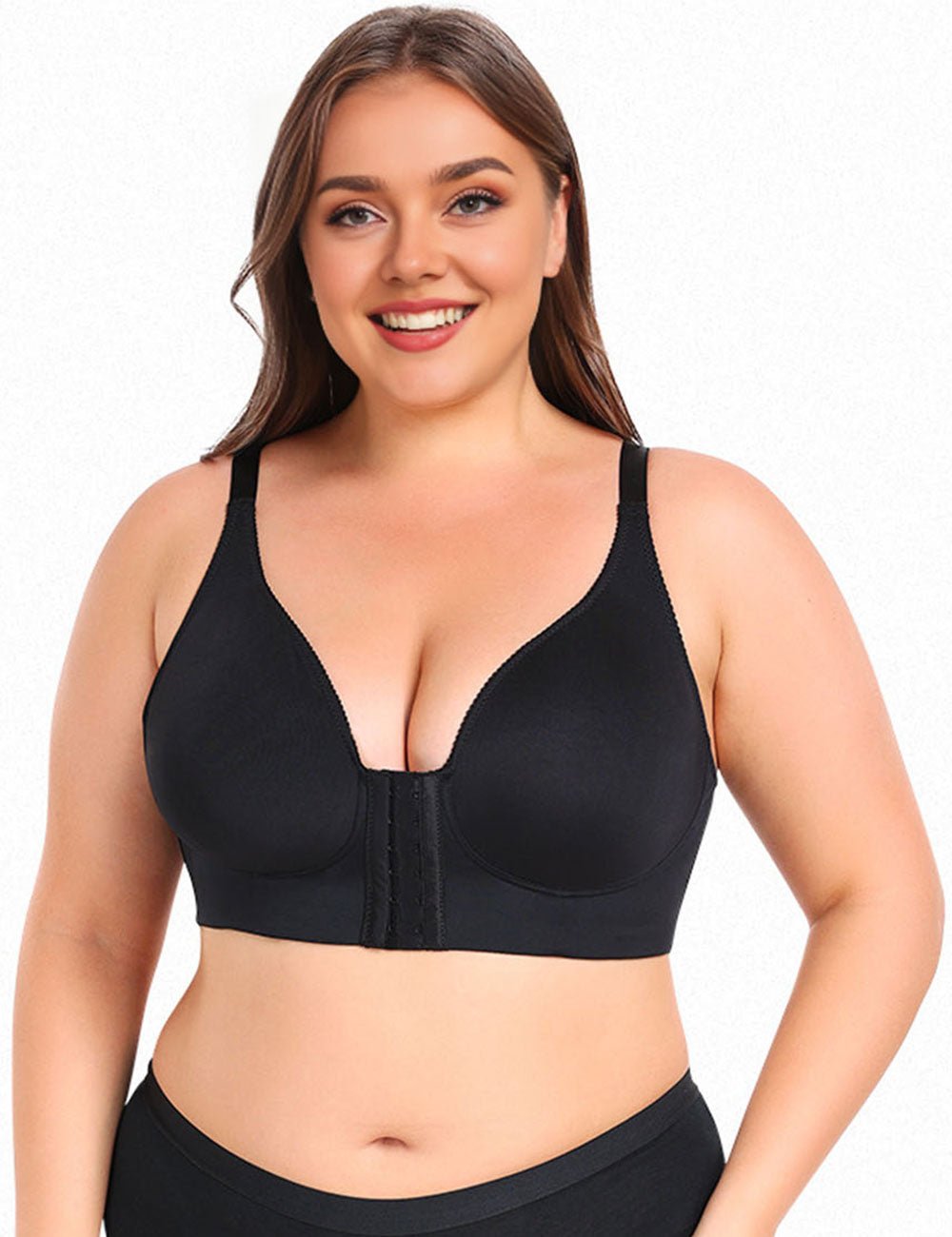 Women Plus Size Front clasp Wireless Posture Corrector Bra | PRUSES - PRUSES