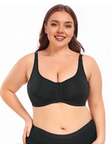 Women Plus Size Front Closure Pleated Wire - Free Bra | PRUSES - PRUSES