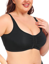 Women Plus Size Front Closure Pleated Wire - Free Bra | PRUSES - PRUSES
