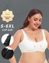Women Plus Size Front Closure Pleated Wire - Free Bra | PRUSES - PRUSES
