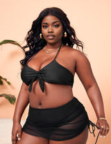 Women Plus Size Front Twist Bikini Three - Piece Set | PRUSES - PRUSES