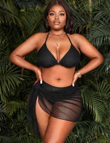 Women Plus Size Halter Triangle 3 Bikini Set | PRUSES - PRUSES