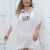 Women Plus Size Hand - Crocheted Flower Patchwork Tassel Cover Up | PRUSES - PRUSES