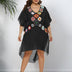 Women Plus Size Hand - Crocheted Mixed Color Patchwork Cover Up | PRUSES - PRUSES