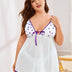 Women Plus Size Heart Print Mesh Babydoll - PRUSES